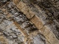 Strata of limy rock. Royalty Free Stock Photo